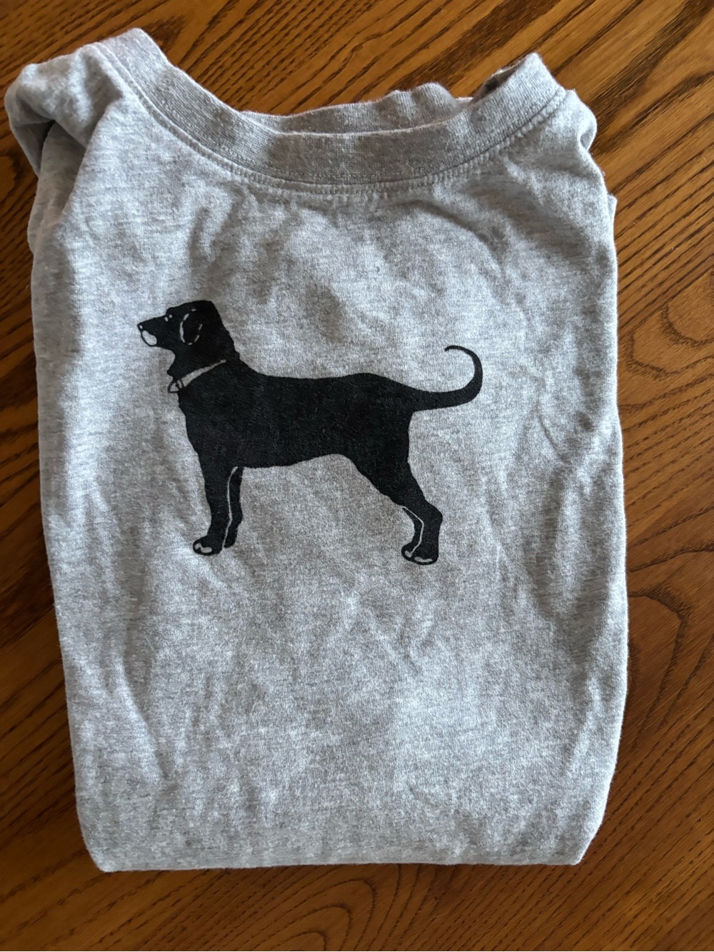 The Black Dog gray Tee with Black Dog Silhouette
